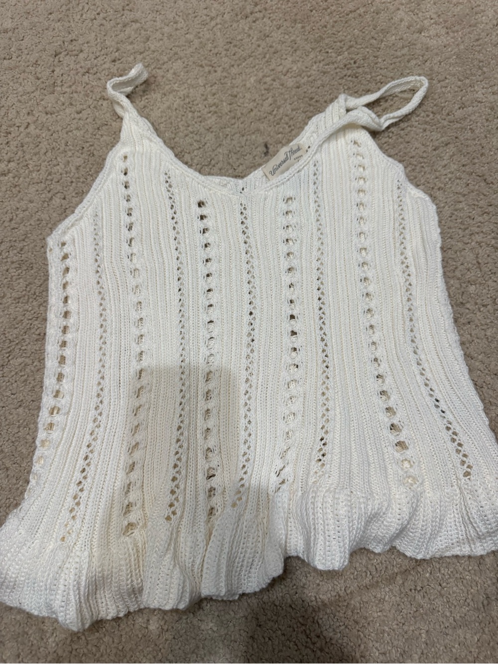 Universal Thread Cream Knit Eyelet Camisole